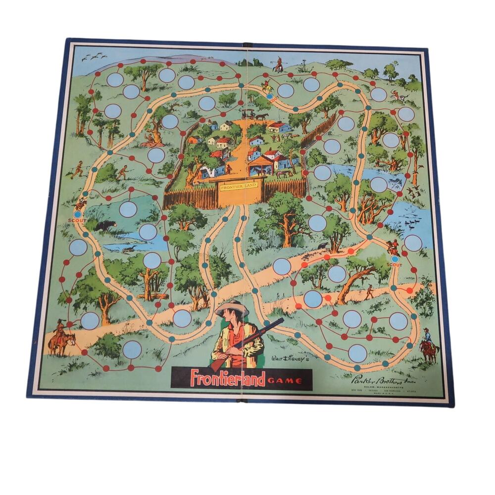 Parker Brothers Walt Disneys Frontierland Board Game BOARD ONLY Vintage